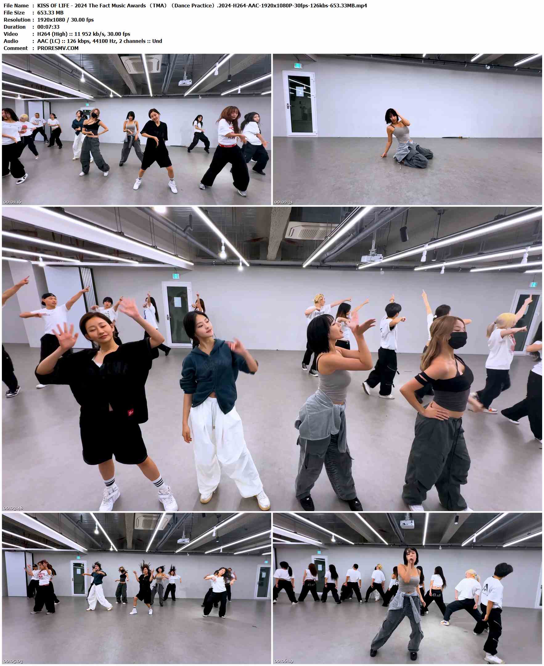 KISS OF LIFE - 2024 The Fact Music Awards （TMA）（Dance Practice）.2024-H264-AAC-1920x1080P-30fps-126kbs-653.33MB官方MV_高清MV